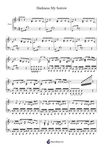 Darkness My Sorrow Sheet Music by Kishō Taniyama-Arr.Quinnbar Oglie