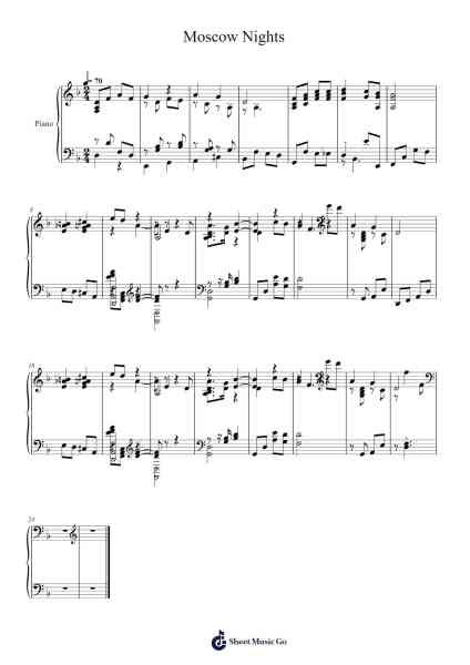 Moscow Nights Sheet Music by Василий Соловьёв-Седой-Arr.Louiste