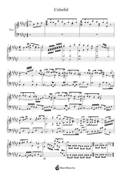 Colorful Sheet Music by ClariS-Arr.Keatsyoung