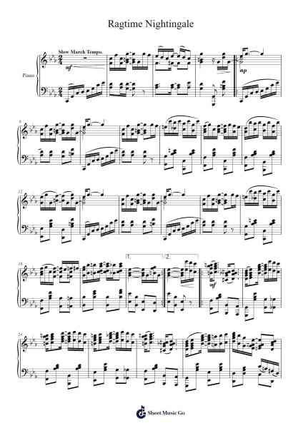 Ragtime Nightingale Sheet Music by Joseph Lamb-Arr.Noelje