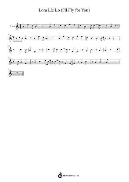 Lora Lie Lo (I'll Fly for You) Sheet Music by undefined-Arr.Simpdre