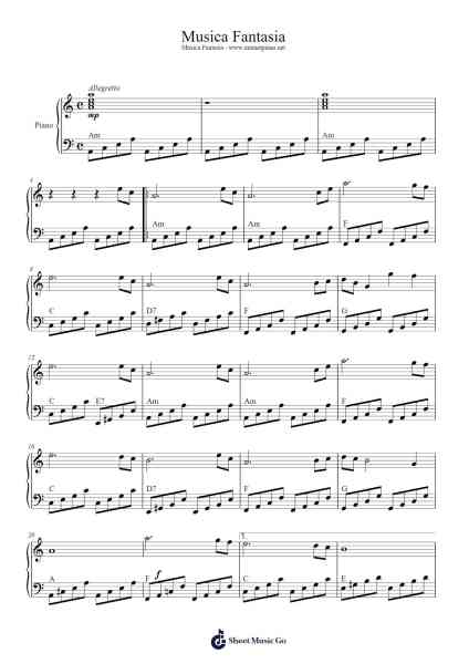 Musica Fantasia 樂譜由 Rondò Veneziano - 編曲 Krisbe Chadky
