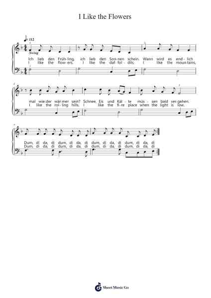 I Like the Flowers Sheet Music by Misc Traditional-Arr.Ossweet