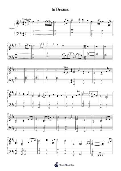 In Dreams Sheet Music by Howard Shore-Arr.Haycah Touthale