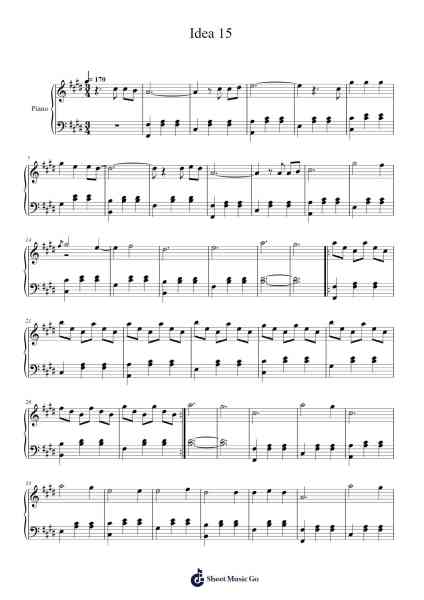 Idea 15 Sheet Music by Gibran Alcocer-Arr.Beague Kinglor