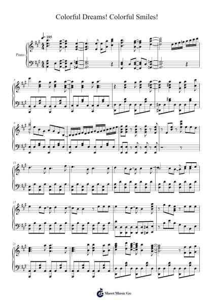 Colorful Dreams! Colorful Smiles! Sheet Music by Nijigasaki High School Idol Club-Arr.Lambken Bespag
