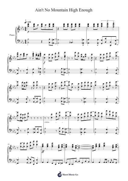 Ain't No Mountain High Enough Sheet Music by Marvin Gaye-Arr.Peathew Odeshua