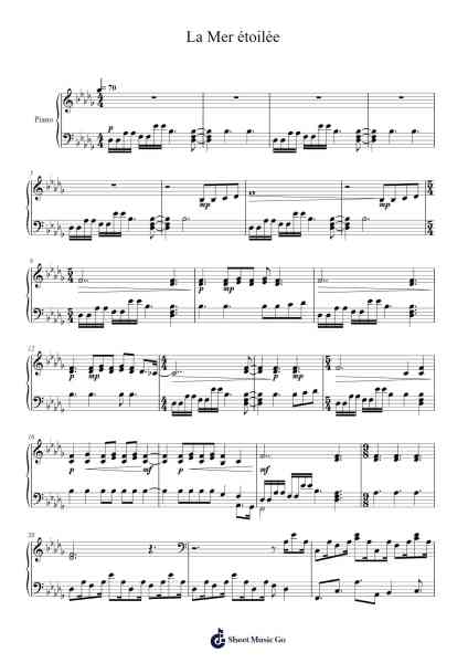 La Mer étoilée Sheet Music by Xeholt-Arr.Cookdunn