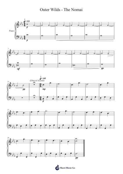 Outer Wilds - The Nomai Sheet Music by Andrew Prahlow-Arr.Claudewatt