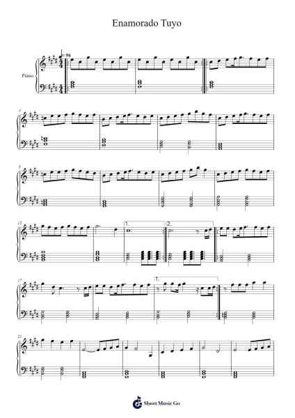 Enamorado Tuyo Sheet Music by Vicente Emilio Sojo-Arr.Camildric