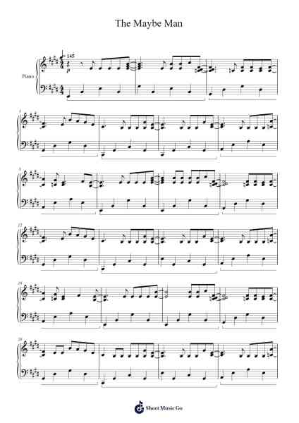 The Maybe Man Sheet Music by AJR-Arr.Mattkell Eushop