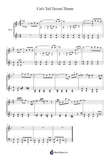 Cat's Tail Tavern Theme Sheet Music by HOYO-MiX-Arr.Billel Samry