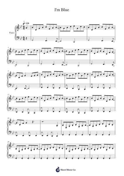 I'm Blue Sheet Music by undefined-Arr.Lyhal Gibstowe