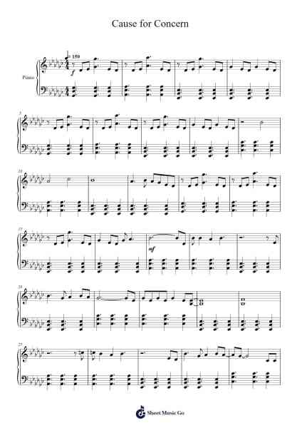 Cause for Concern Sheet Music by Lovejoy-Arr.Bingpiers Georlance
