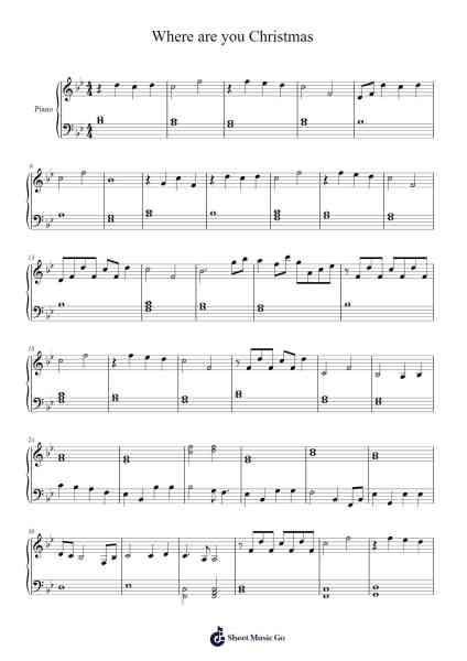Where are you Christmas Sheet Music by Faith Hill-Arr.Maudky Clairebey