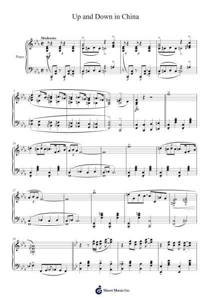 Up and Down in China (1926) Sheet Music by Willard Robison-Arr.Thomptab
