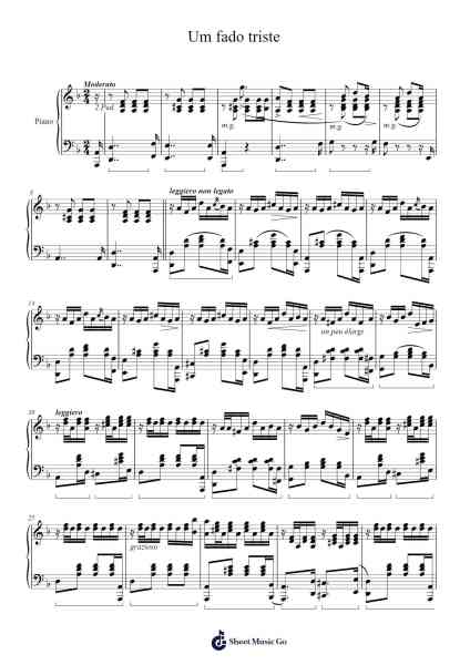 Um Fado Triste Sheet Music by J. Duarte da Silva-Arr.Chandys Jehan