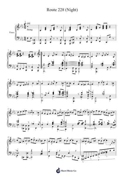 Route 228 (Night) Sheet Music by Hitomi Sato-Arr.Lanme
