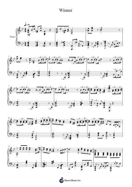 Winner Sheet Music by Shugo Nakamura-Arr.Vefrank Graseph