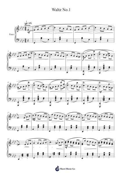 Waltz No. 1 in E-flat major, Op. 18, "Grande Valse Brillante" Sheet Music by PSH-Arr.Serles