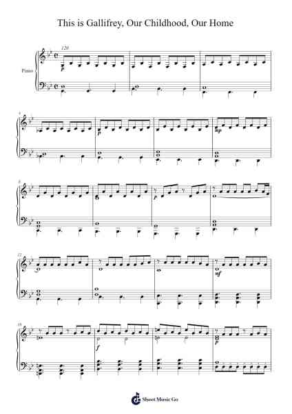 This is Gallifrey, Our Childhood, Our Home Sheet Music by Murray Gold-Arr.Inbuck