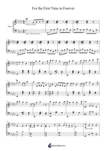 For the First Time in Forever Sheet Music by Kristen Anderson Lopez/Robert Lopez-Arr.Clarknence