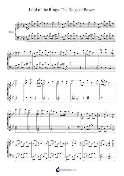 Lord of the Rings: The Rings of Power Sheet Music by Bear McCreary-Arr.Charalph