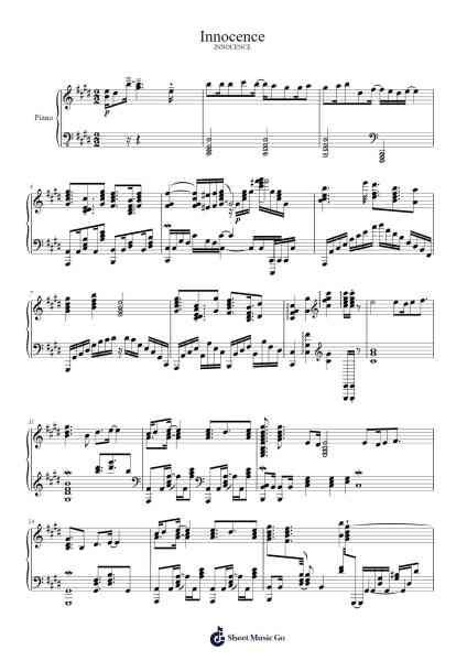 Innocence Sheet Music by undefined-Arr.Raycius Dallouie
