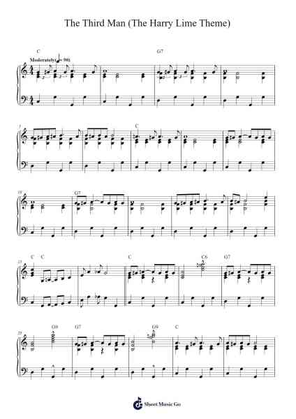 The Third Man Theme Sheet Music by Anton Karas-Arr.Alac Floleigh
