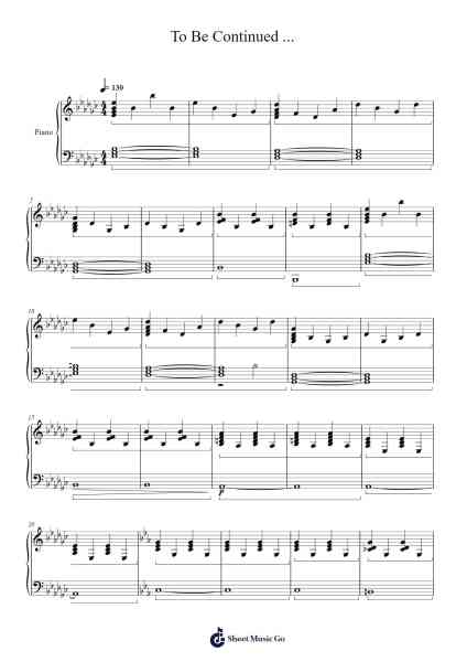 To Be Continued ... Notenblatt von Kill the Noise/Evan Duffy-Arr.Sinrin Sibylnice