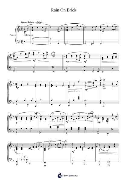 Rain On Brick Sheet Music by Bill Kiley-Arr.Jactram Matphael