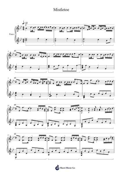 Mistletoe Sheet Music by Justin Bieber-Arr.Stilris Babty