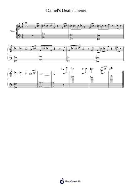 Daniel's Death Theme (Meridian) Sheet Music by Misc Television-Arr.Rooryl Petnoel