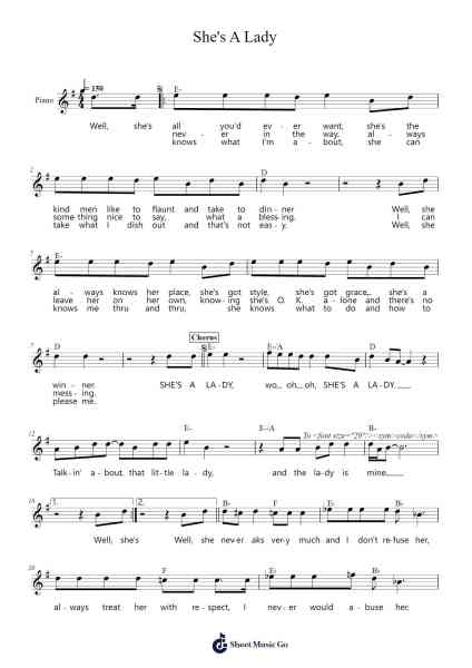 She's A Lady Sheet Music by John Sebastian/Kenny Rankin-Arr.Quinliet