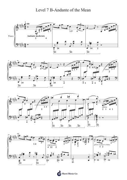 Level 7 B-Andante of the Mean Sheet Music by undefined-Arr.Bclark