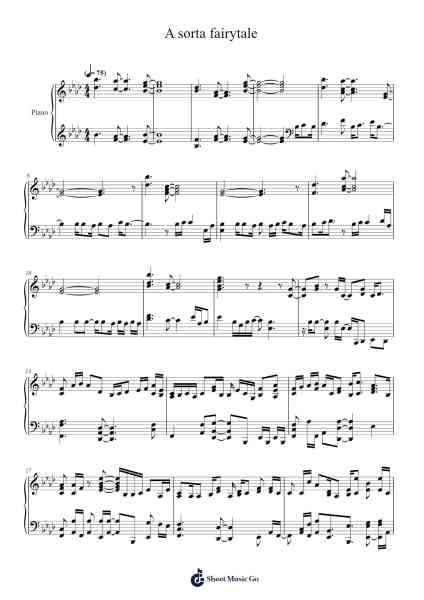 A sorta fairytale Sheet Music by Tori Amos-Arr.Beerthune