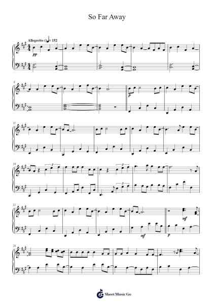 So Far Away Sheet Music by Martin Garrix/David Guetta-Arr.Pearroe