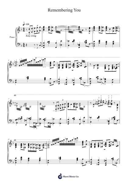 Remembering You Sheet Music by Roger Kellaway-Arr.Hearstlynch