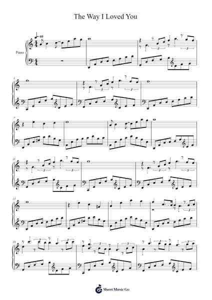 The Way I Loved You Sheet Music by Hilpaul Holthous-Arr.Poekirk