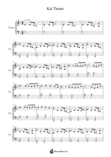 Kai Theme (V2) Sheet Music by Britney Spears-Arr.Corrie
