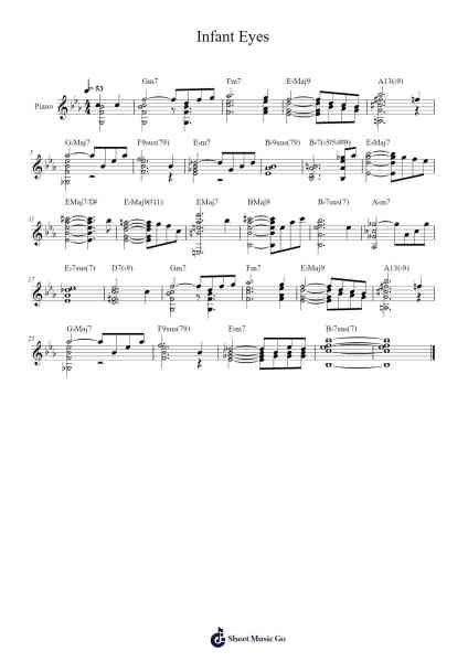 Infant Eyes Sheet Music by Wayne Shorter-Arr.Greenblack Xawilde