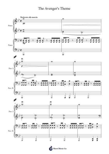 The Avenger's Theme Sheet Music by Alan Silvestri-Arr.Janejill Mooca
