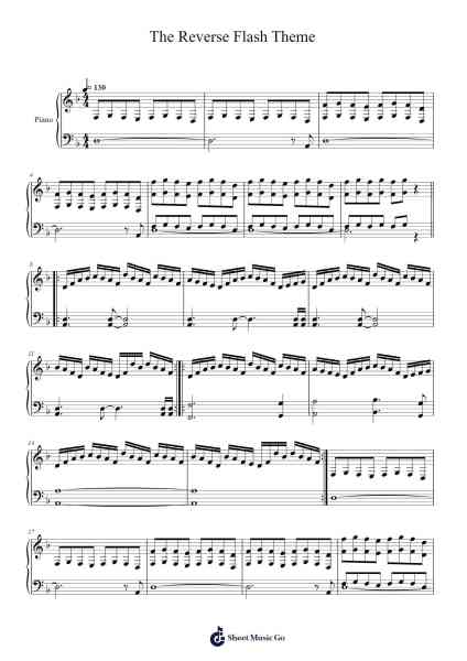 The Reverse Flash Theme Sheet Music by Huttbroad-Arr.Cyncer Raeh