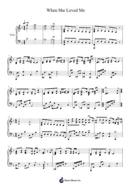 When She Loved Me Sheet Music by Randy Newman-Arr.Kentnice Dalnoah