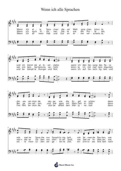 Wenn ich alle Sprachen Sheet Music by Quast-Arr.Malke Wordby