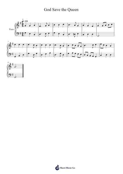 God Save the Queen Sheet Music by Thomas Arne-Arr.Selo Lysel