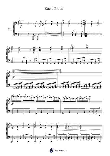 Stand Proud! Sheet Music by Jin Hashimoto-Arr.Osrias Drewnia