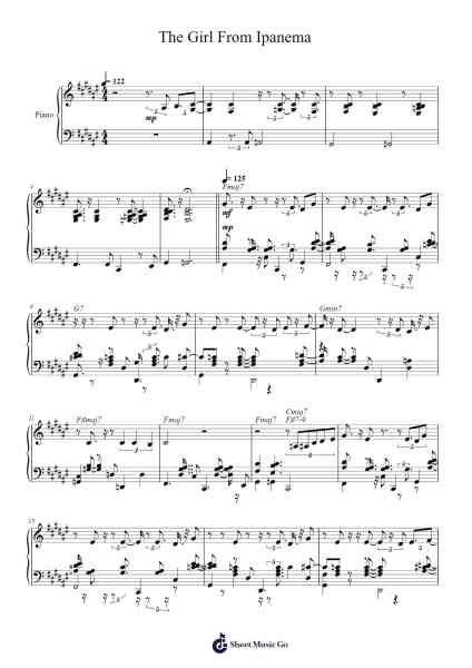 The Girl From Ipanema Sheet Music by Antônio Carlos Jobim-Arr.Babphy