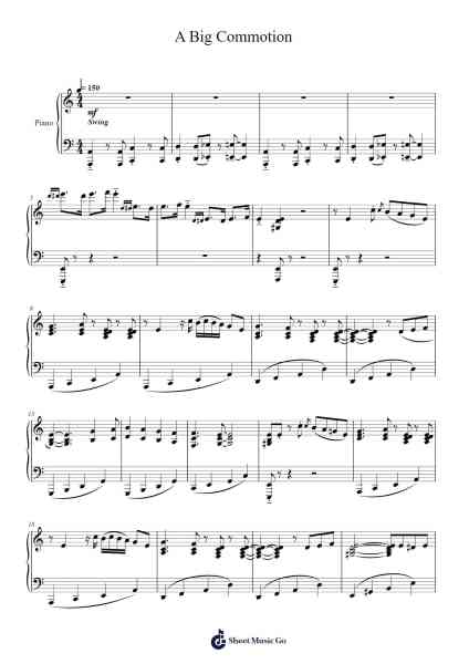 A Big Commotion Sheet Music by Joe Hisaishi-Arr.Simpdre