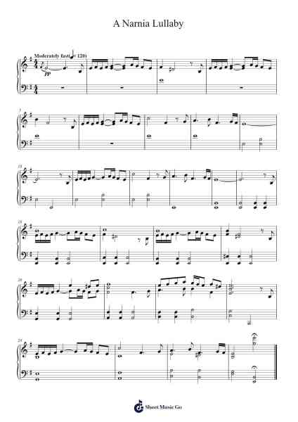 A Narnia Lullaby Sheet Music by Harry Gregson-Williams-Arr.Woodcie Budad